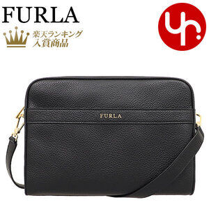 FURLA Avril Leather Crossbody Shoulder Bag Onyx Black Nero Black Bags